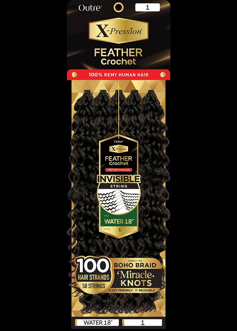 Outre X-Pression Feather Crochet Water 18 inch pack